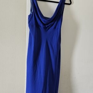 Antigua Royal Blue Backless Dress